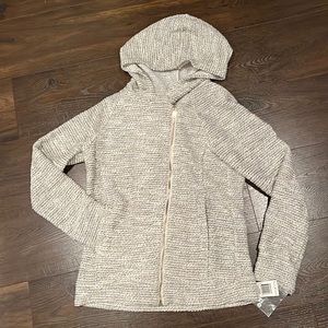 Womens INC Soft Knit zip up hooded sweater NWT
